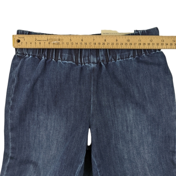 Soft Surroundings Metro Denim Jean Leggings NWT Womens Petite XS Dark Wash - Picture 6 of 11